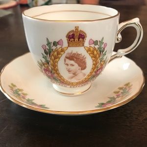 Queen Elizabeth II Coronation Teacup and Saucer